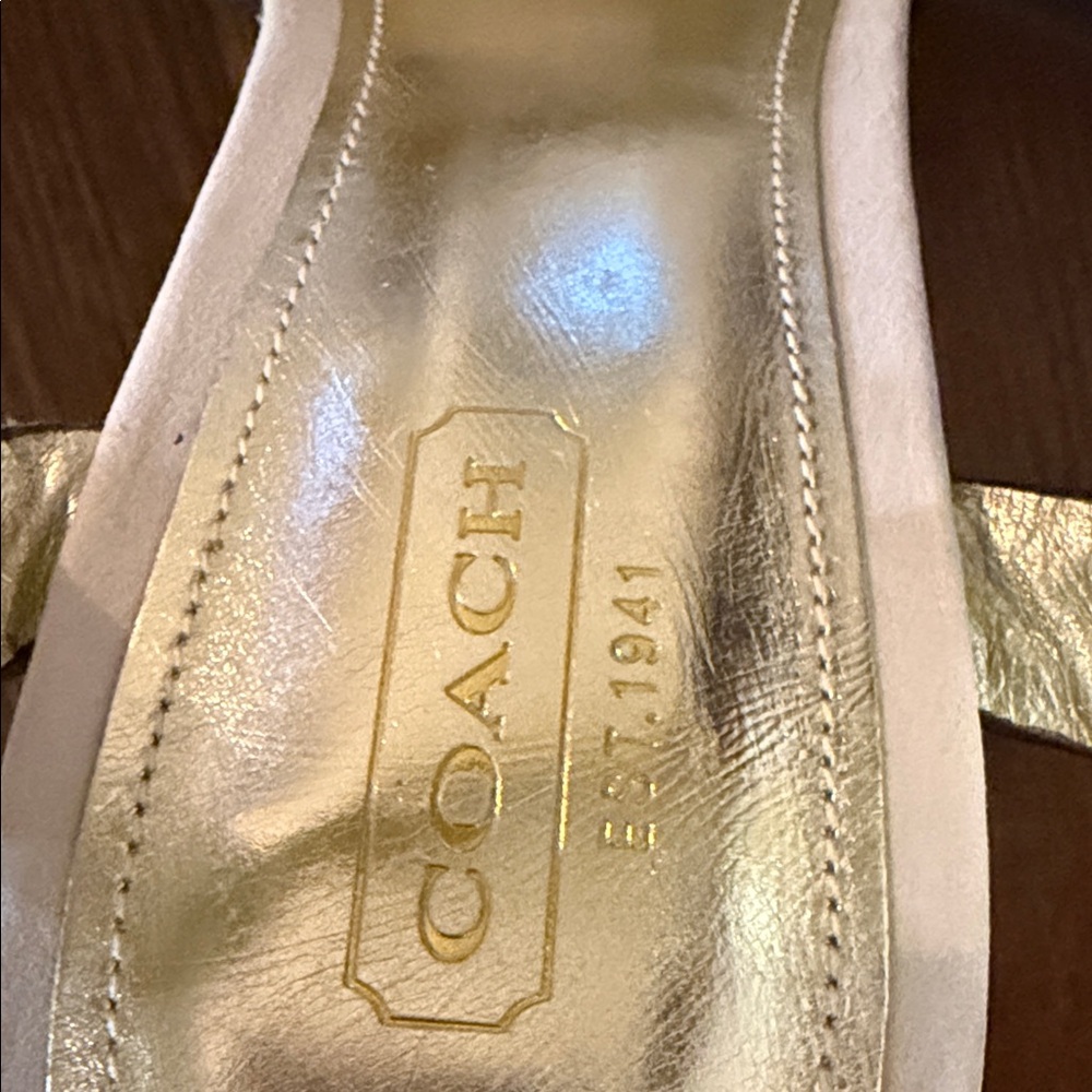 Coach beige and Pink Espadrille Wedges - Picture 8 of 11